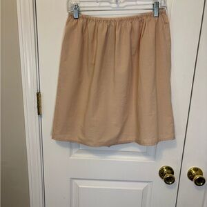 Spirituelle Cotton Slip Skirt Nude Beige Lace Trim XL NWT